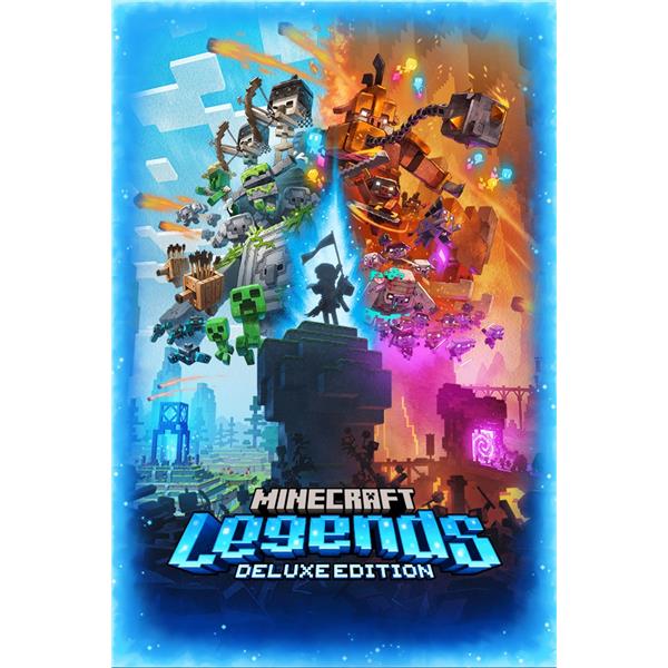 MICROSOFT XBOX X MINECRAFT LEGENDS EDITION DELUXE, codice EAN: 0196388152339, codice originale prodotto XMB-00011.  locandina verticale.