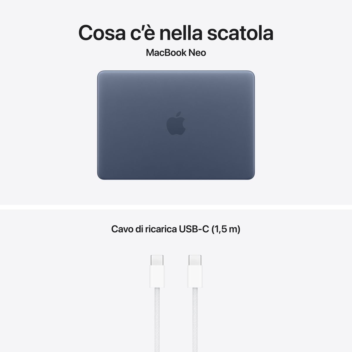Apple MacBook Neo 13" A18 Indigo 512GB Sigillato con Magic Keyboard di precisione e sensore Touch ID integrato per pagamenti sicuri mazzotta.store.