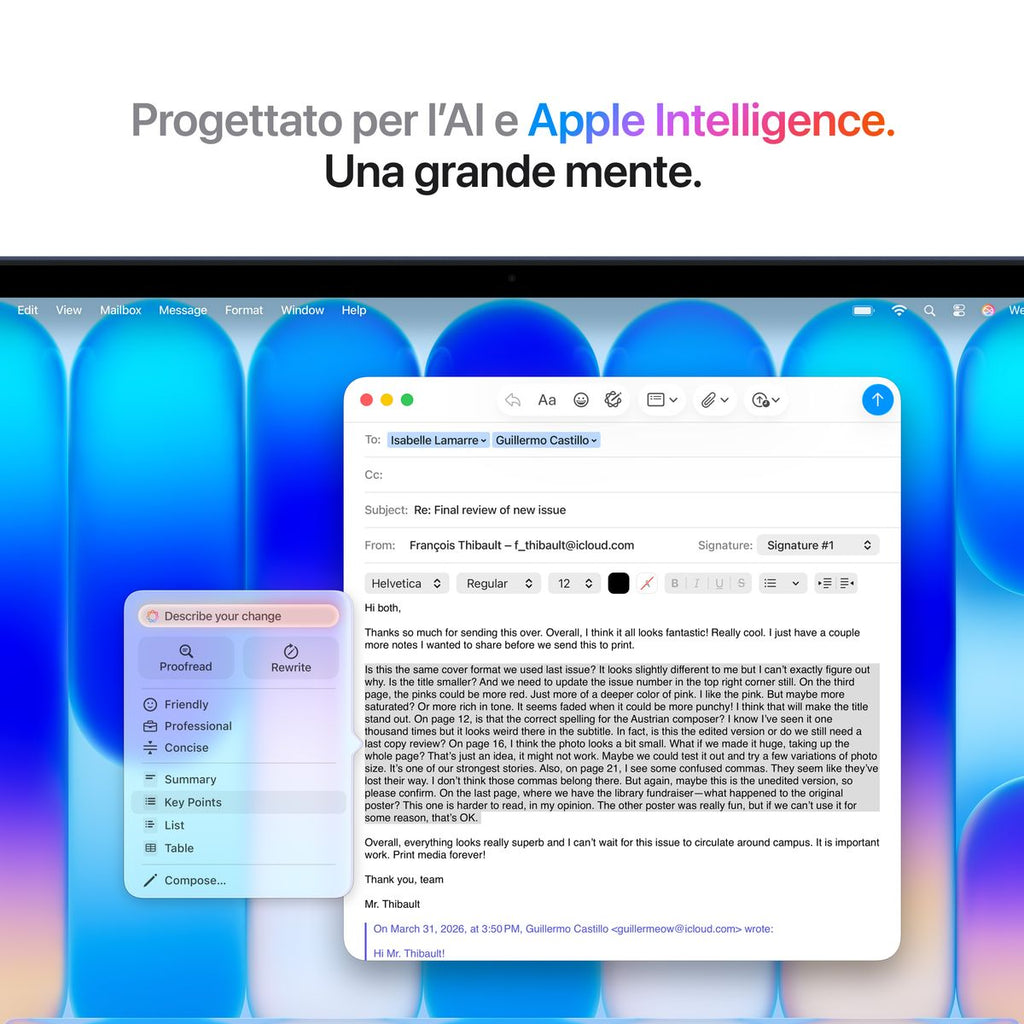 Apple MacBook Neo 13" A18 Indigo 512GB Sigillato con Magic Keyboard di precisione e sensore Touch ID integrato per pagamenti sicuri mazzotta.store.
