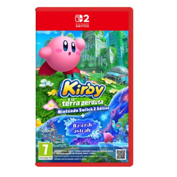 NINTENDO SWITCH 2 KIRBY E LA TERRA PERDUTA + IL MONDO ASTRALE EDIZIONE ITALIANA, codice EAN: 0045496312961, codice prodotto 10016294. COPERTINA FRONTALE