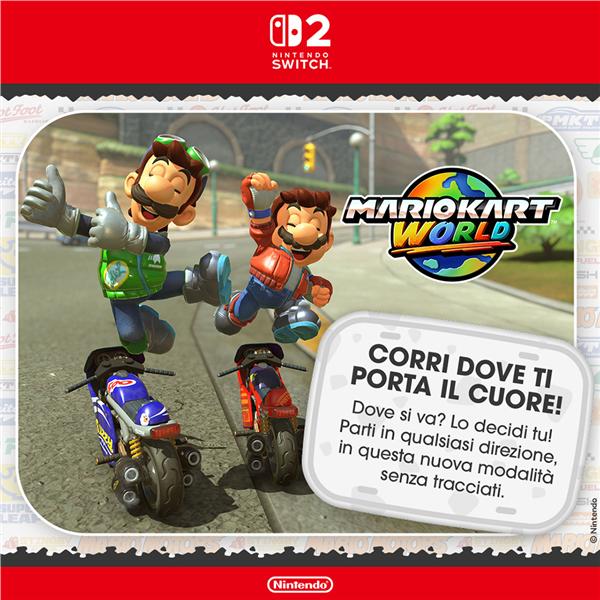 NINTENDO SWITCH 2 MARIO KART WORLD, codice EAN: 0045496312350, codice prodotto 10016221. nuova modalità 