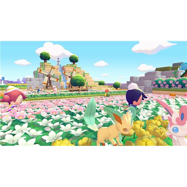 NINTENDO SWITCH 2 POKEMON POKOPIA ED. ITALIANA, codice EAN: 0045496313852, 577353. personaggi nel campo fiorito.