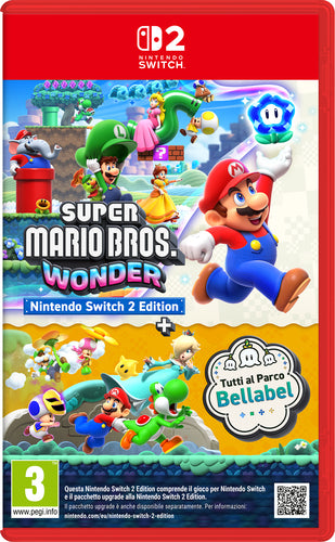 NINTENDO SWITCH 2 SUPER MARIO BROS WONDER + TUTTI AL PARCO BELLABEL, codice EAN: 0045496313944, codice prodotto 10016299. frontale copertina.