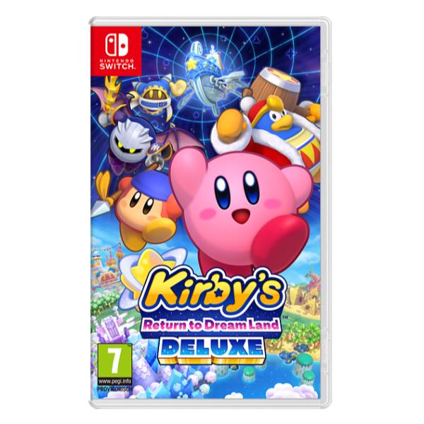 Copertina Frontale del Videogioco NINTENDO SWITCH KIRBY'S RETURN TO DREAM LAND DELUXE - codice EAN - 0045496478674 codice produttore 10010941 .
