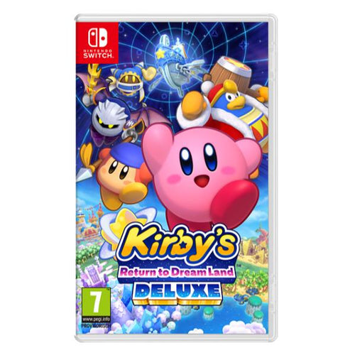 Copertina Frontale del Videogioco NINTENDO SWITCH KIRBY'S RETURN TO DREAM LAND DELUXE - codice EAN - 0045496478674 codice produttore 10010941 .
