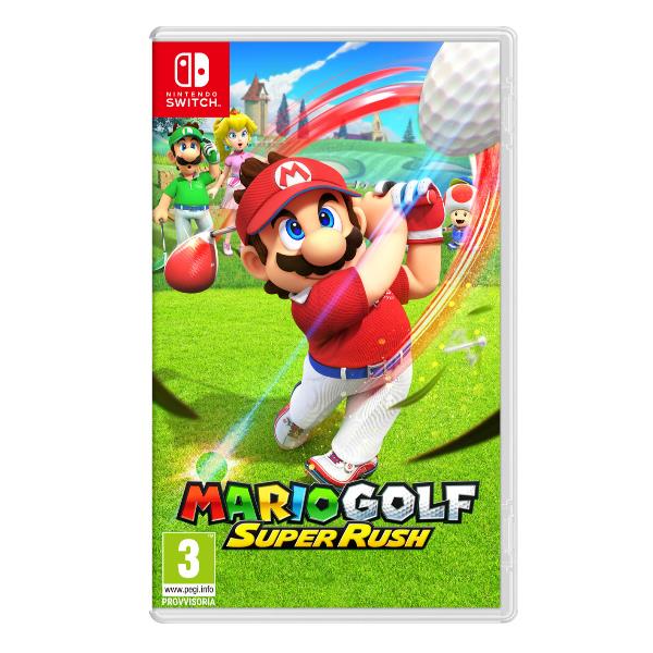 Copertina frontale del Videogioco MARIO GOLF: SUPER RUSH per Nintendo Switch - codice EAN 0045496427740 - codice prouttore 10007264 .