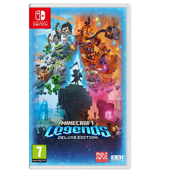 Copertina frontale del Videogioco MINECRAFT LEGENDS DELUXE EDITION per Nintendo Switch - codice EAN 0045496479039 - codice produttore 10011547 .