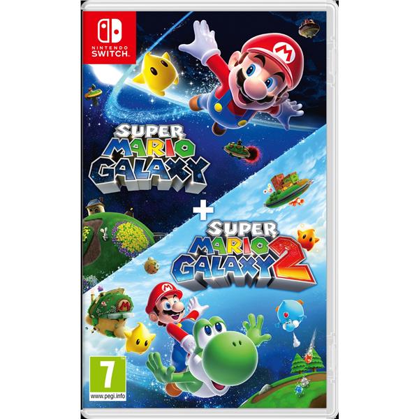 Copertina frontale Videogioco SUPER MARIO GALAXY + SUPER MARIO GALAXY 2 per Nintendo Switch - codice EAN 0045496513115 - codice produttore 10016140 .