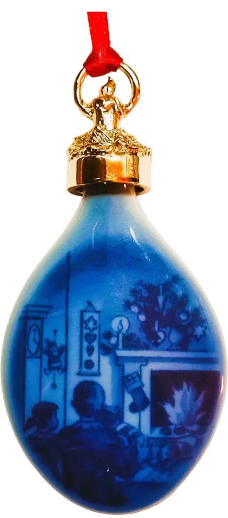 Goccia di Natale Royal Copenhagen · Altezza Cm 8 Bianco; Blu; Oro · Sven Vestergaard · Giorni di Natale · RC-C-DROP-2015