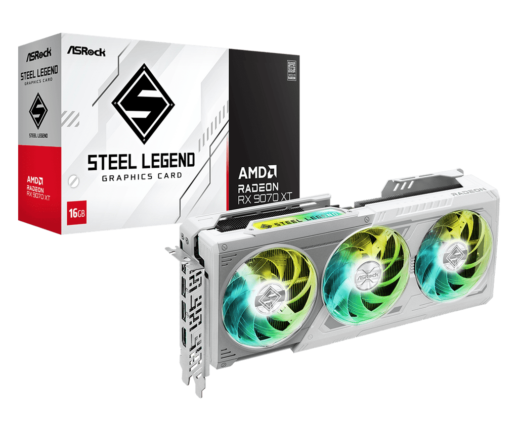 VGA ASROCK RADEON RX 9070 XT STEEL LEGEND 16GB