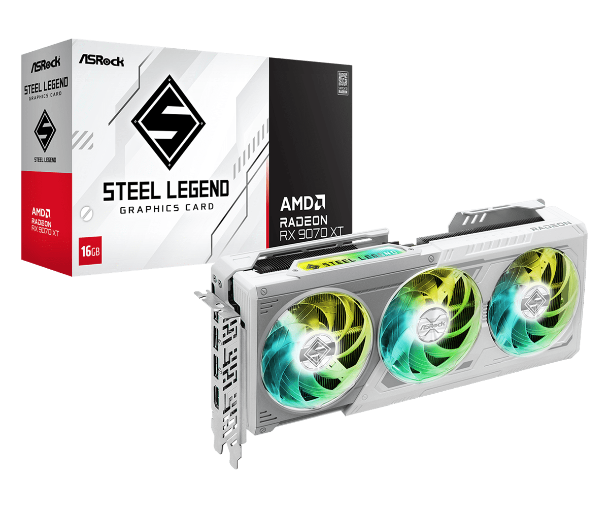 VGA ASROCK RADEON RX 9070 XT STEEL LEGEND 16GB