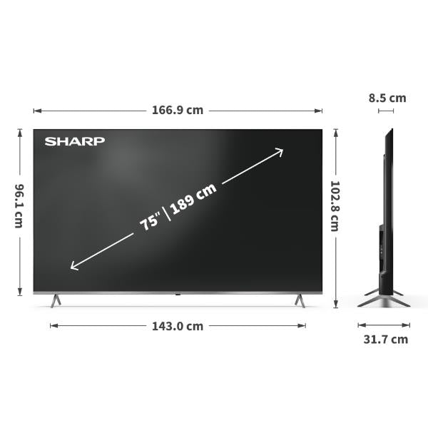 Sharp - 75 UHD 4K Google TV MiniLed QLED
