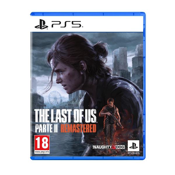 Copertina Frontale del videogioco LAST OF US PARTE II REMASTERED - Naughty Dog - per PS5 - Sony - EAN: 0711719570202, codice produttore 1000038767.