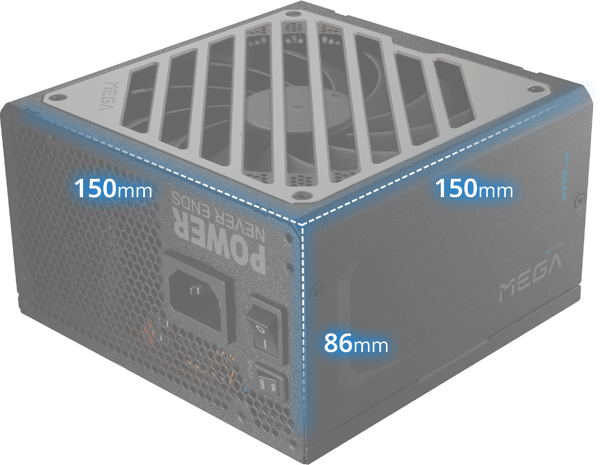 FSP FORTRON ALIM. MEGA-1200GM 1200W F.MOD 80+Gold,ATX 3.1, Gen 5.1
