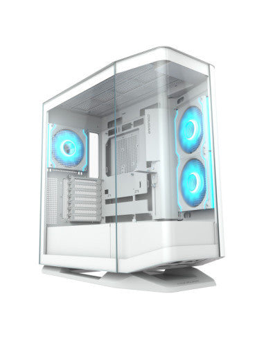 COUGAR CASE MID TOWER FV270 RGB WHITE 2xTG CURVED 4 ARGB FAN + RGB HUB-4710483777431