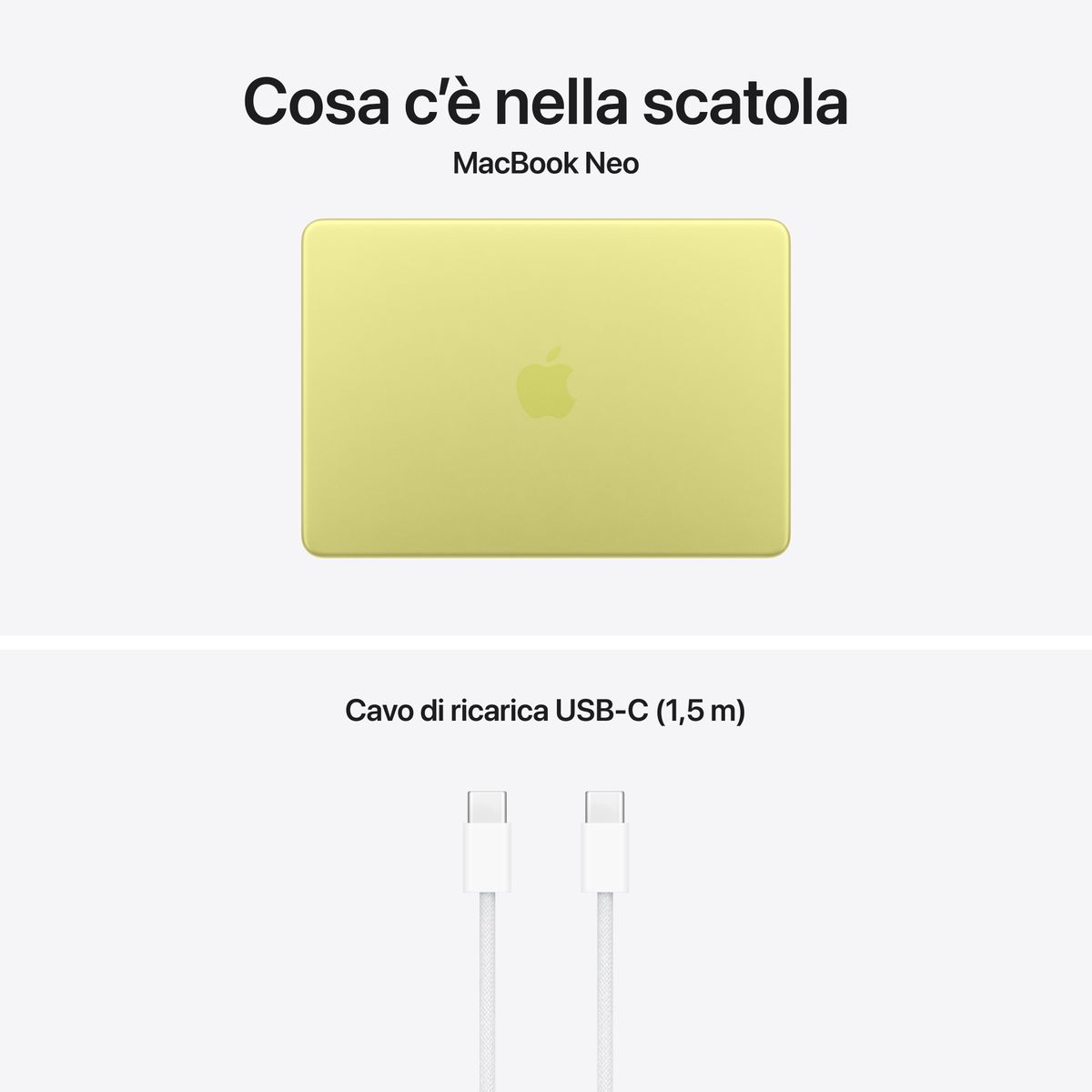 Apple MacBook Neo 13" Touch id - 8GB / 512GB – Colorazione Citrus (Giallo Agrume)