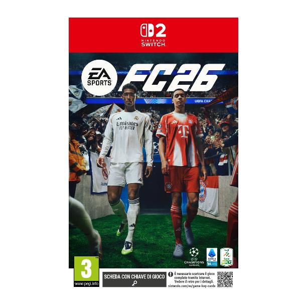 Copertina frontale 01 del videogioco EA SPORTS FC 26 della Electronic Arts per Nintendo Switch 2, codice EAN 5030949125422, codice produttore 118663. 