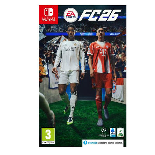Copertina frontale 01 del videogioco EA SPORTS FC 26 della Electronic Arts - EA Sport per Nintendo Switch, codice EAN 5035224125326, codice produttore 117983. 