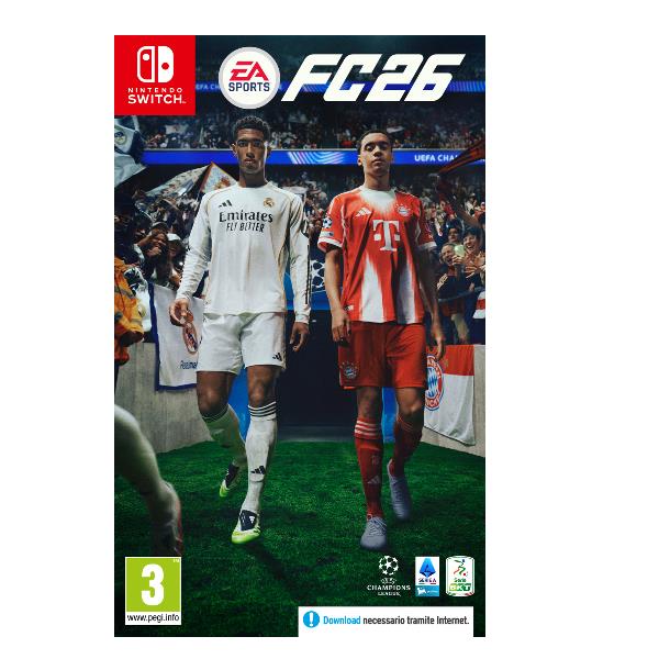 Copertina frontale 02 del videogioco EA SPORTS FC 26 della Electronic Arts - EA Sport per Nintendo Switch, codice EAN 5035224125326, codice produttore 117983. 