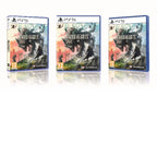 tre custodie del videogioco Wild Hearts della Electronic Arts per PlayStation 5 - PS5 , codice EAN 5035228125001, codice produttore 116837.