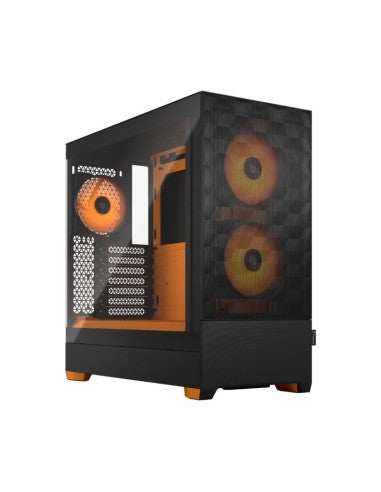 FRACTAL CASE MID TOWER POP AIR RGB ORANGE CORE TG CLEAR TINT-7340172703020