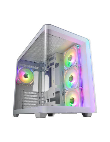 FSP FORTRON CASE M.TOWER M580-WA WHITE TG CURVE 4ARGB COOL 2USB3 TYPEC POC0-4711498480842