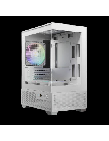 GAMDIAS CASE MICRO TOWER AURA GC9M ELITE WH ARGB 3x120ARGB PANORAMICO-4711514503142