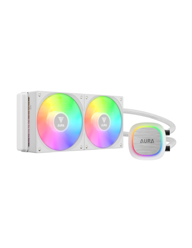 GAMDIAS RAFF.LIQUIDO AURA GL240 V2 WHITE 2xFAN ARGB-4712960139367
