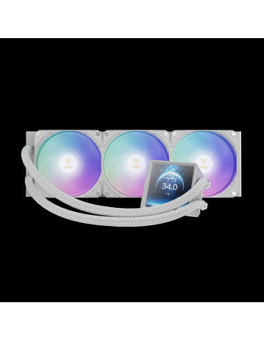 GAMDIAS RAFF.LIQUIDO AURA GL360 LCD BIANCO IPS LCD 4'' LGA ...1851 & ...AM5-4711514503012