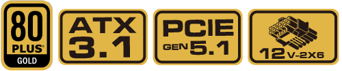 COUGAR ALIM GR 850 850W 80+ GOLD ATX 3.1 PCIE 5.1 FULL M