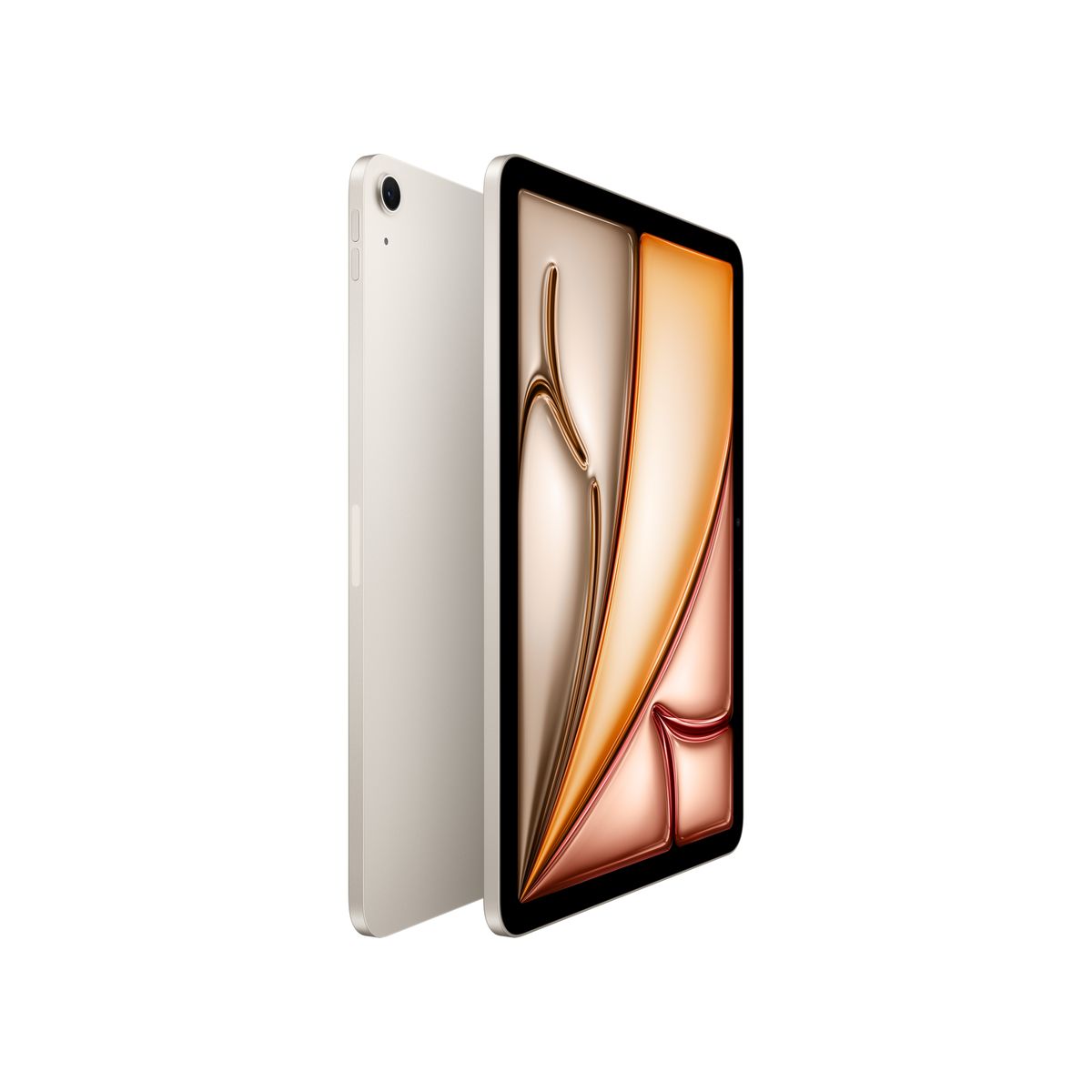Apple iPad Air 11-inch (M4, 1TB, Wi‑Fi + Cell. 5G) in Starlight — Italian model. Slim aluminum design, edge‑to‑edge Liquid Retina display, top button with Touch ID, and USB‑C port. mazzotta.store.