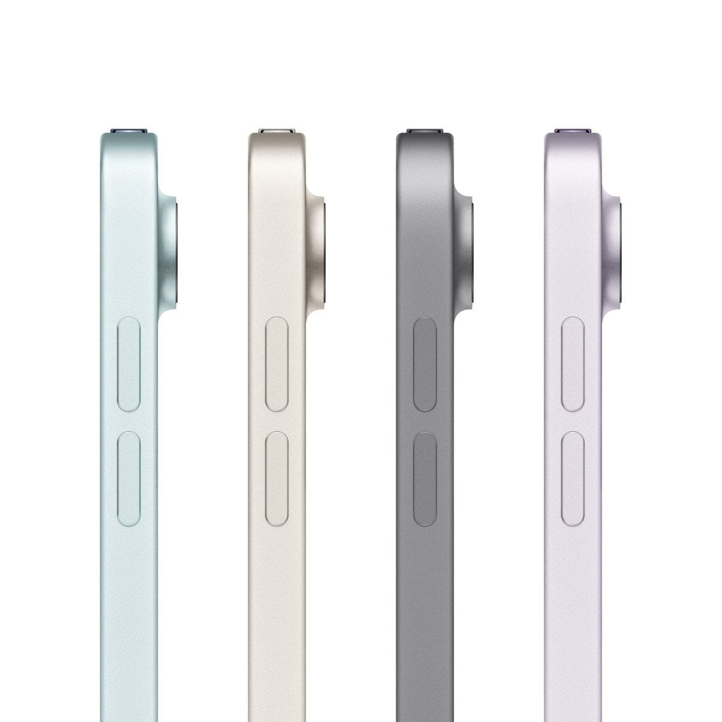 Apple iPad Air 11-inch (M4, 128GB, Wi‑Fi) in Starlight — Italian model. Slim aluminum design, edge‑to‑edge Liquid Retina display, top button with Touch ID, and USB‑C port. mazzotta.store.