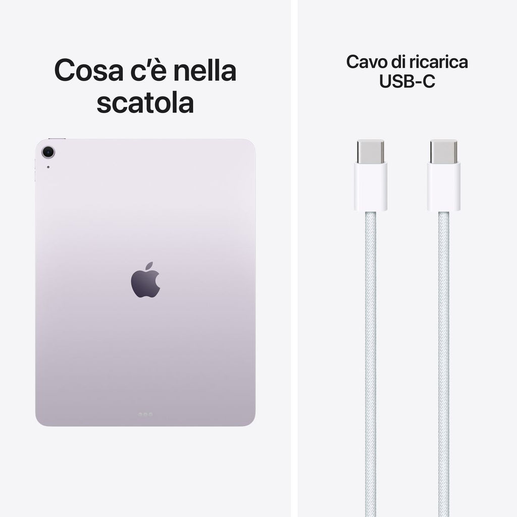 Un iPad Air da 13" con chip M4, 1TB di archiviazione e connettività Wi‑Fi, presentato nella raffinata finitura Purple  mazzotta.store.