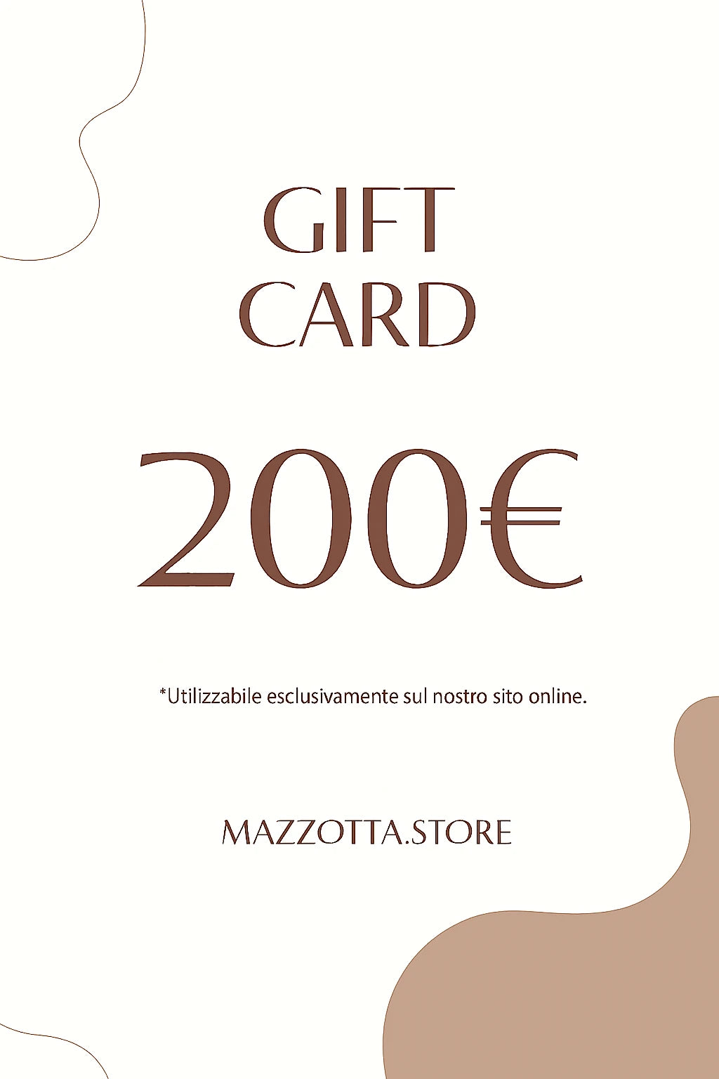 Buono regalo digitale MAZZOTTA.STORE – un pensiero elegante, istantaneo o programmato per un’occasione speciale