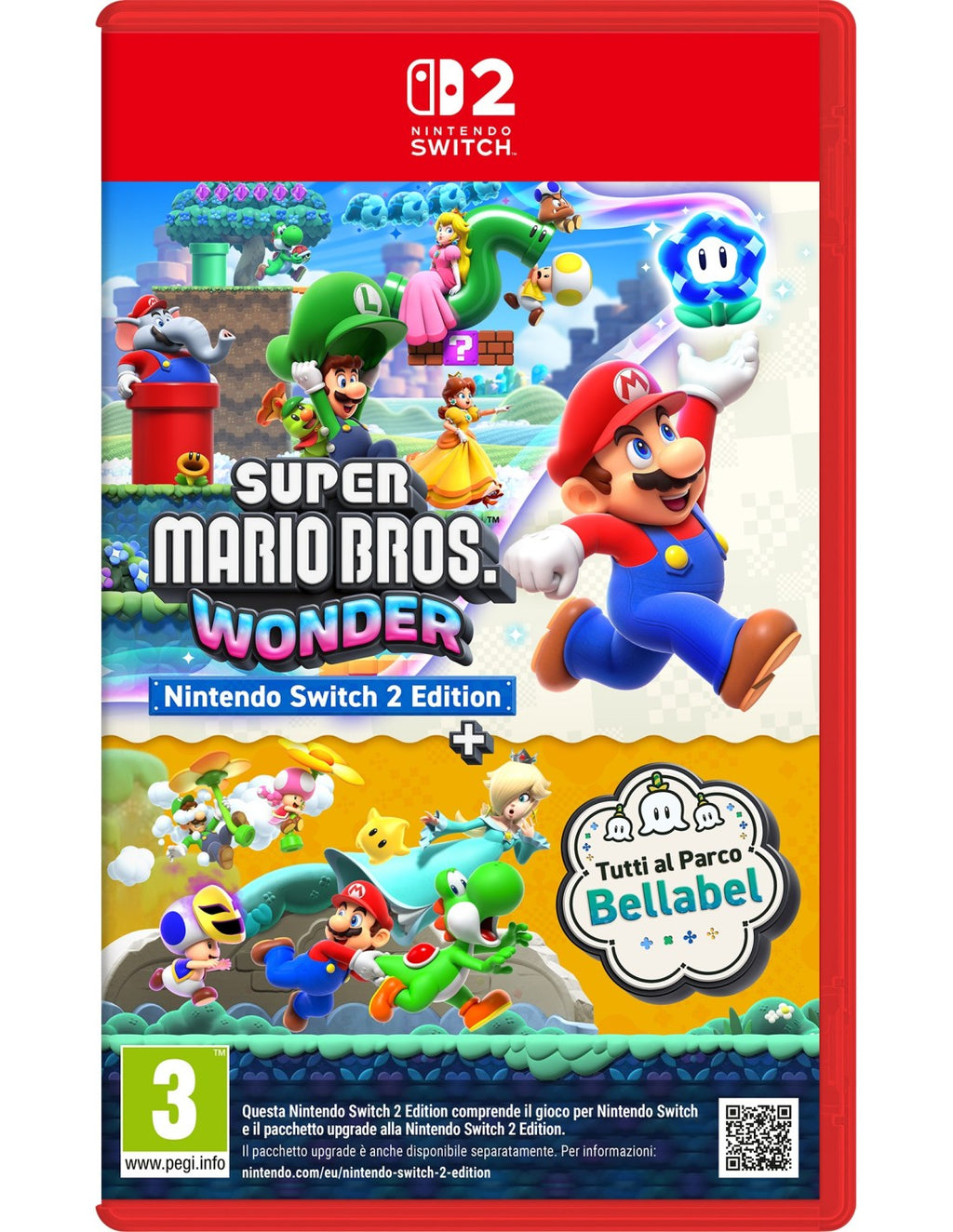 NINTENDO SWITCH 2 SUPER MARIO BROS WONDER + TUTTI AL PARCO BELLABEL