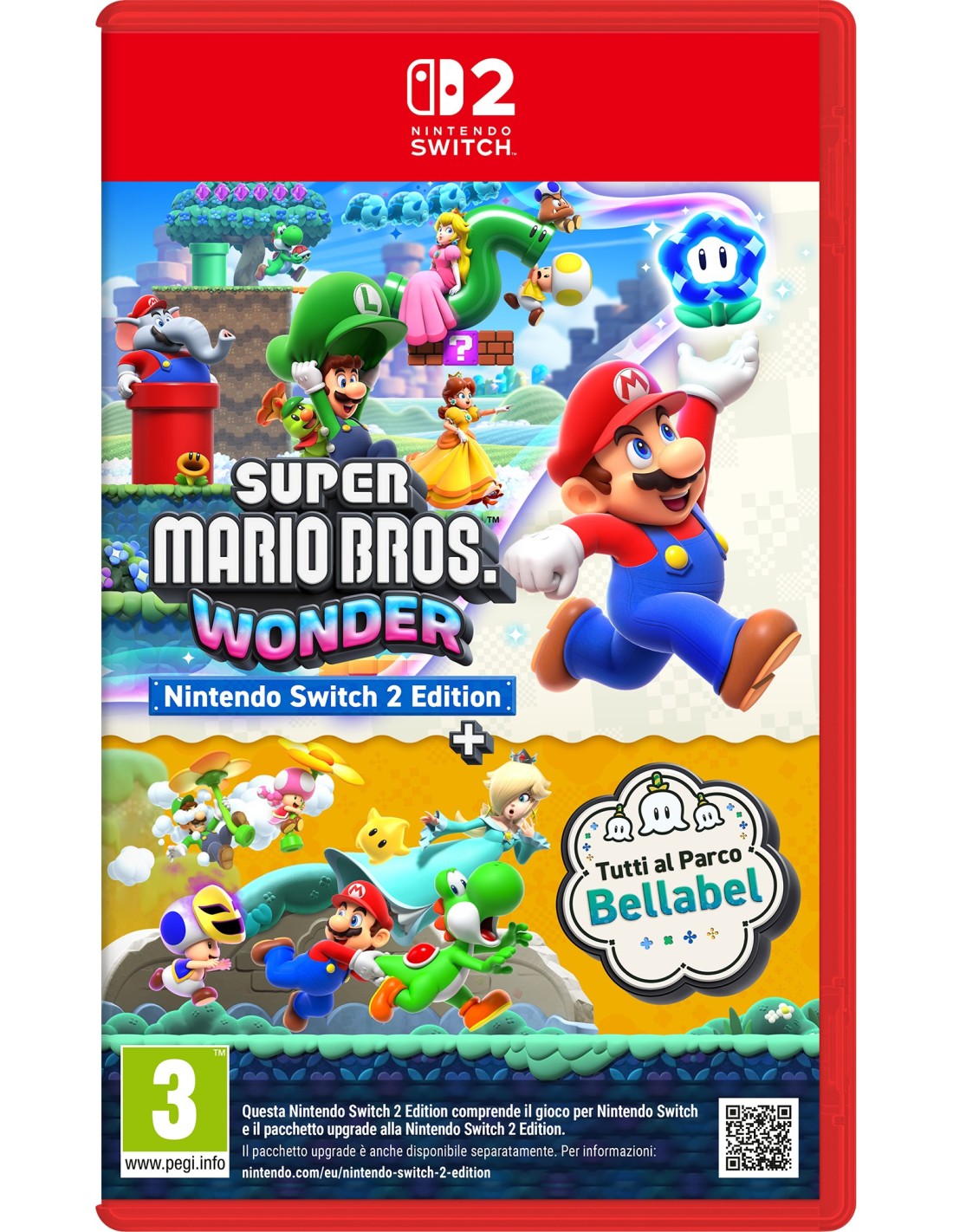 NINTENDO SWITCH 2 SUPER MARIO BROS WONDER + TUTTI AL PARCO BELLABEL