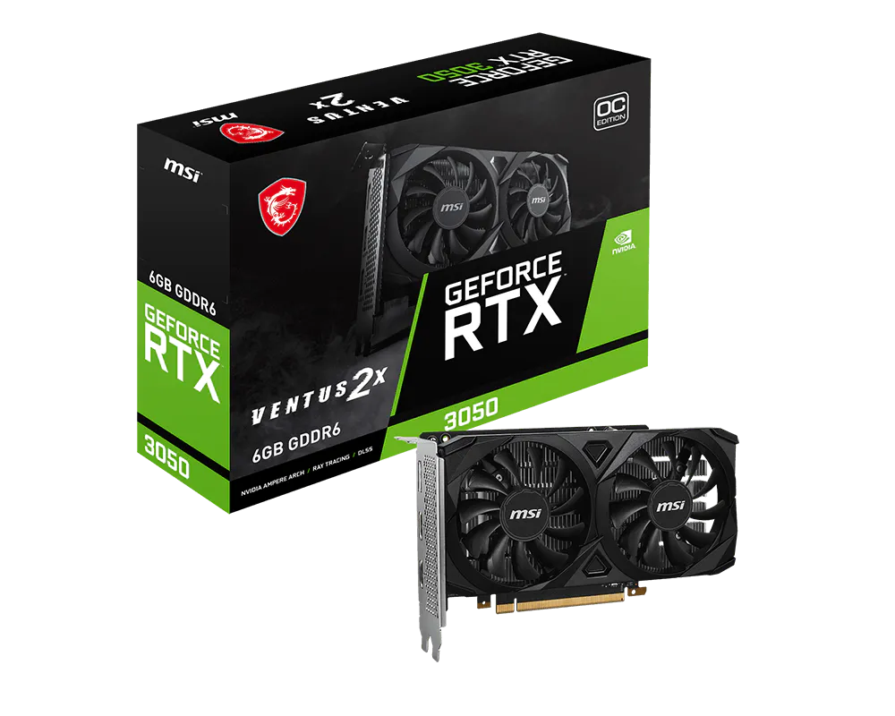 VGA MSI GEFORCE RTX 3050 VENTUS 2X E 6G OC