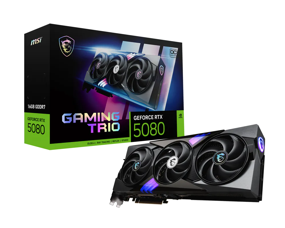 VGA MSI GEFORCE RTX 5080 16G GAMING TRIO OC