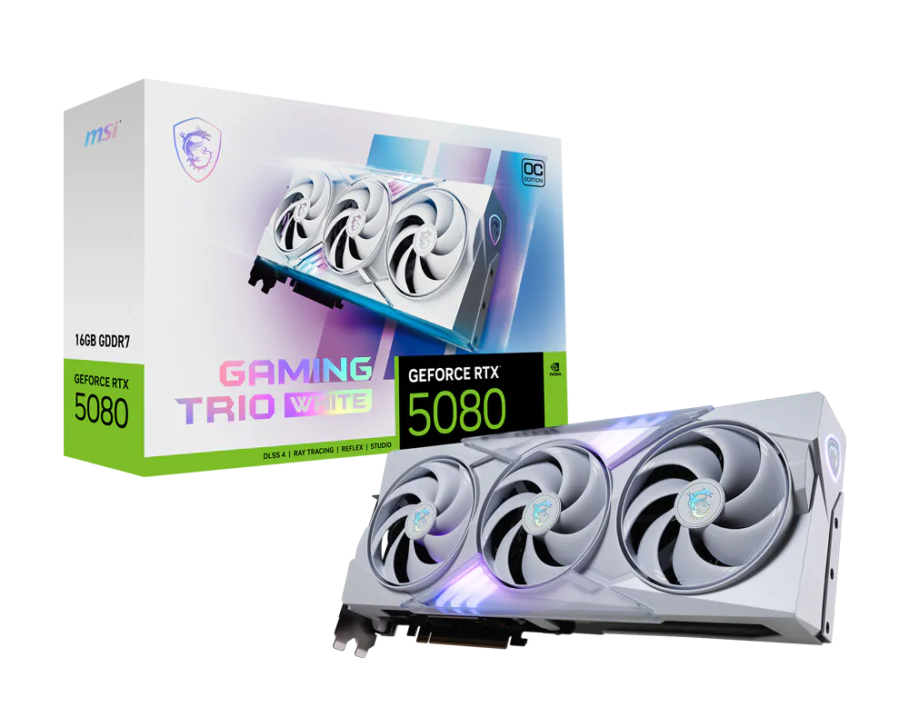 VGA MSI GEFORCE RTX 5080 16G GAMING TRIO OC WHITE