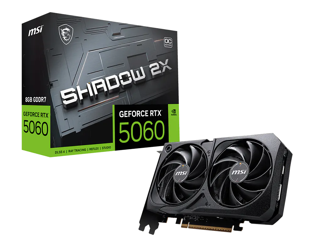 VGA MSI GEFORCE RTX 5060 8G SHADOW 2X OC BULK