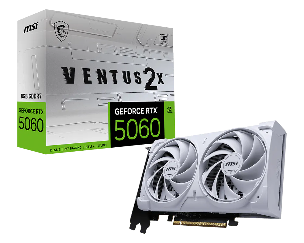VGA MSI GEFORCE RTX 5060 8G VENTUS 2X OC WHITE