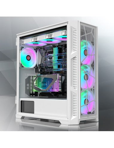 RAIJINTEK CASE M.TOWER PONOS ULTRA WHITE TG4 ARGB FAN*4 TYPE C USB3.0-4715109924152