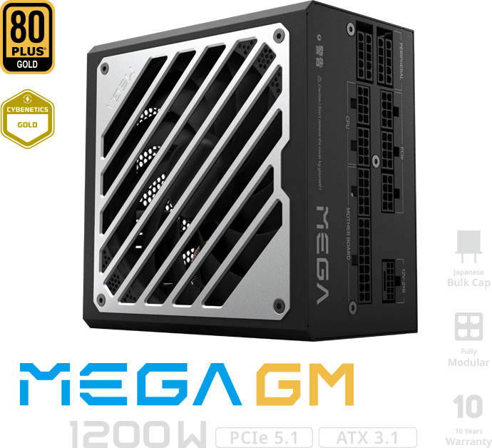 FSP FORTRON ALIM. MEGA-1200GM 1200W F.MOD 80+Gold,ATX 3.1, Gen 5.1