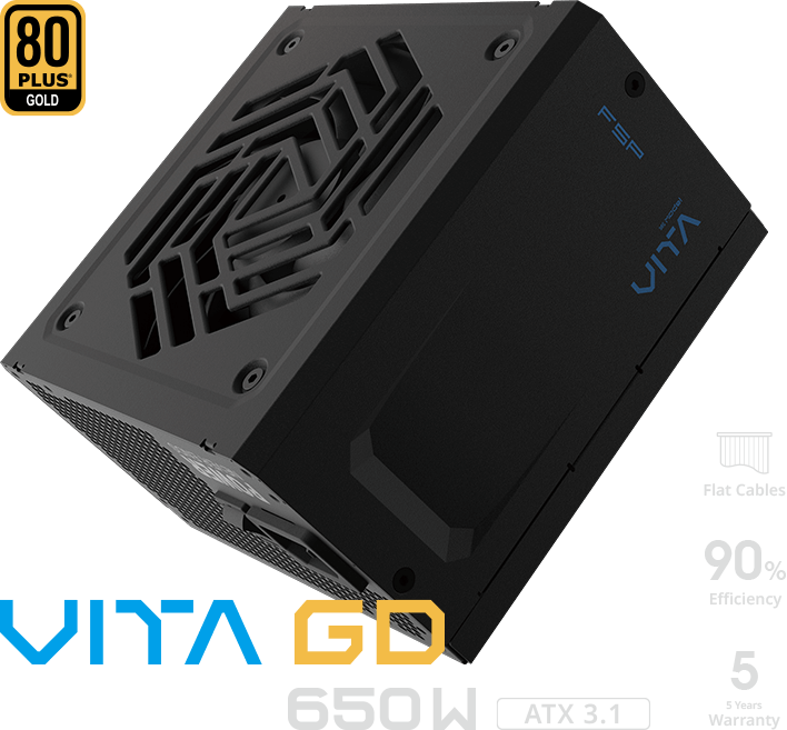 FSP FORTRON ALIM. VITA 650GD  650W, 80+ Gold, ATX 3.1, direct cable PPA6506
