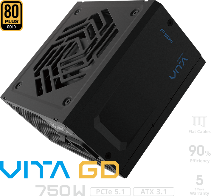 FSP FORTRON ALIM. VITA750GD  750W, 80+ Gold, ATX 3.1, direct cable PPA75082
