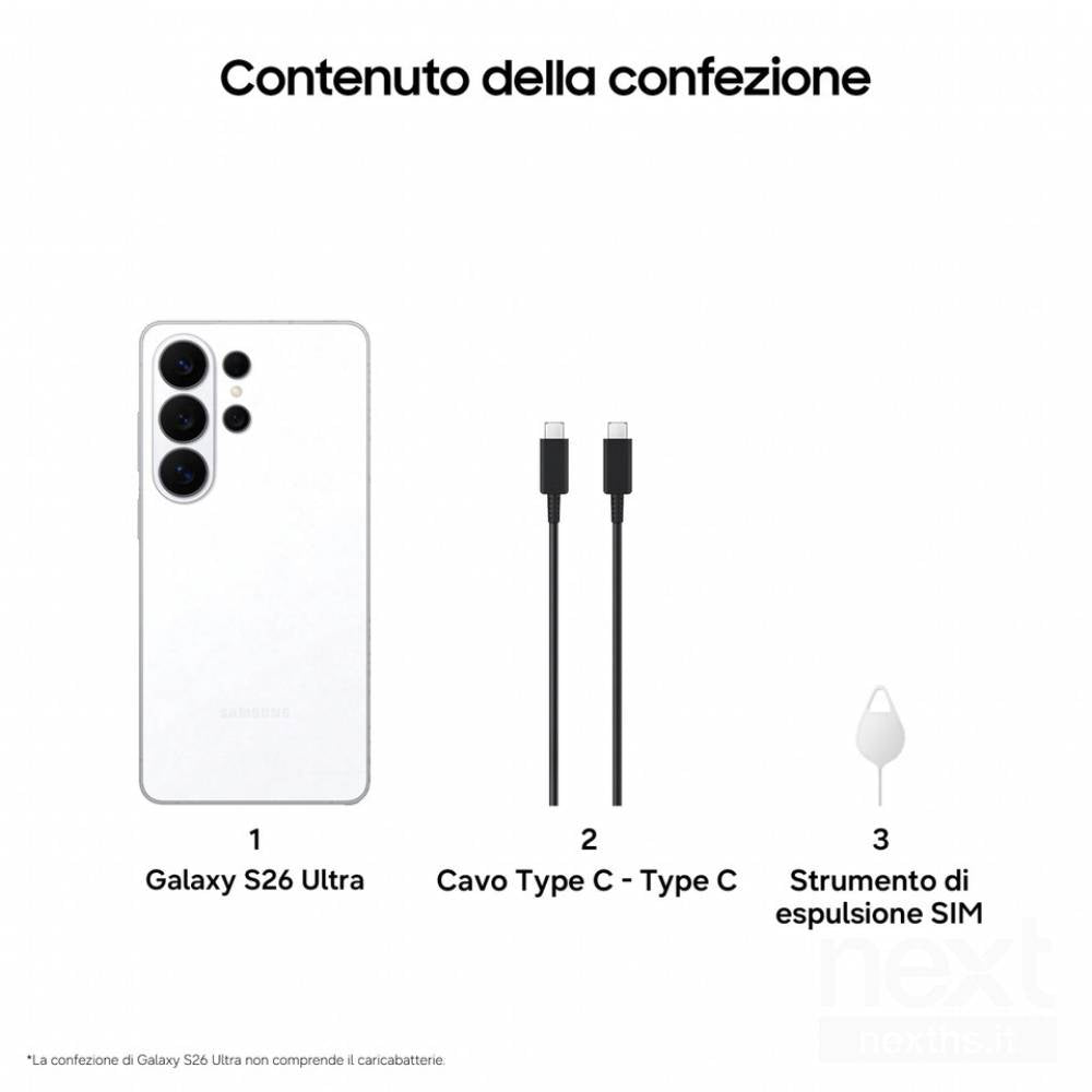Smartphone Samsung Galaxy S26 Ultra AI 5G S948 Dual Sim 6.9 Pollici white mazzotta.store