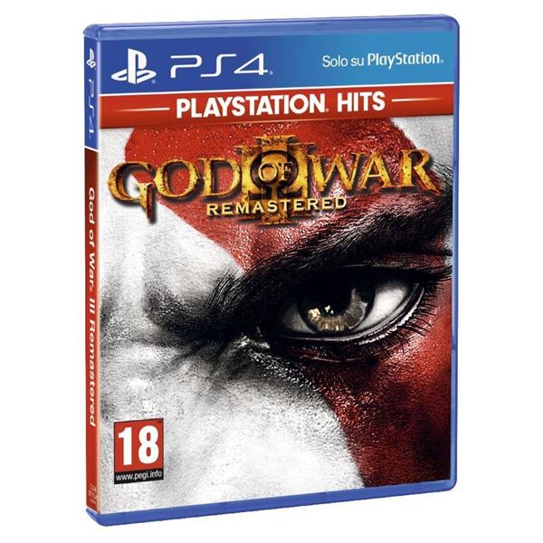 Copertina frontale con costina 02 del videogioco  God of War III Remastered hits per Playstaione 4 - PS4 , codice EAN 0711719995791, codice produttore 9995791