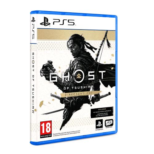 Copertina frontale con costina 01 del videogioco Ghost of Tsushima Director's Cut codice EAN: 0711719713593, cod. produttore 9713593.