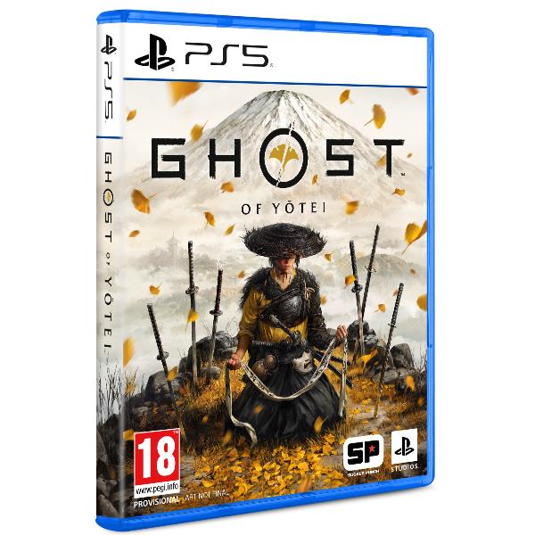 Copertina frontale con costina del videogioco Ghost of Yotei per PlayStarion 5, codice EAN 0711719020295, cod. Produttore 1000048545.
