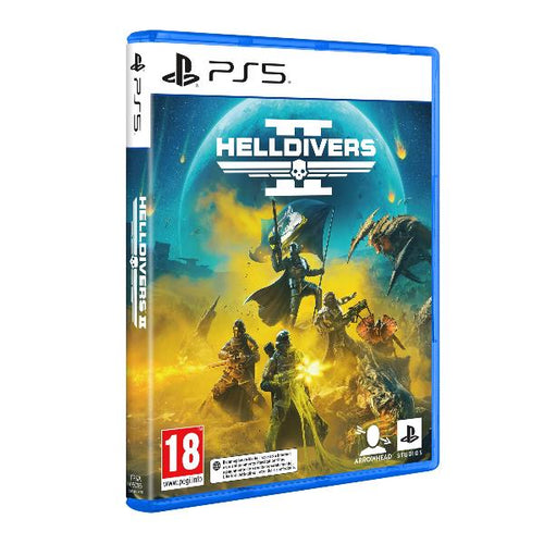 Copertina frontale del videogioco Helldivers 2 per Playstation 5 - PS5 - Codice EAN 0711719578239, codice prodtuttore 1000040850.